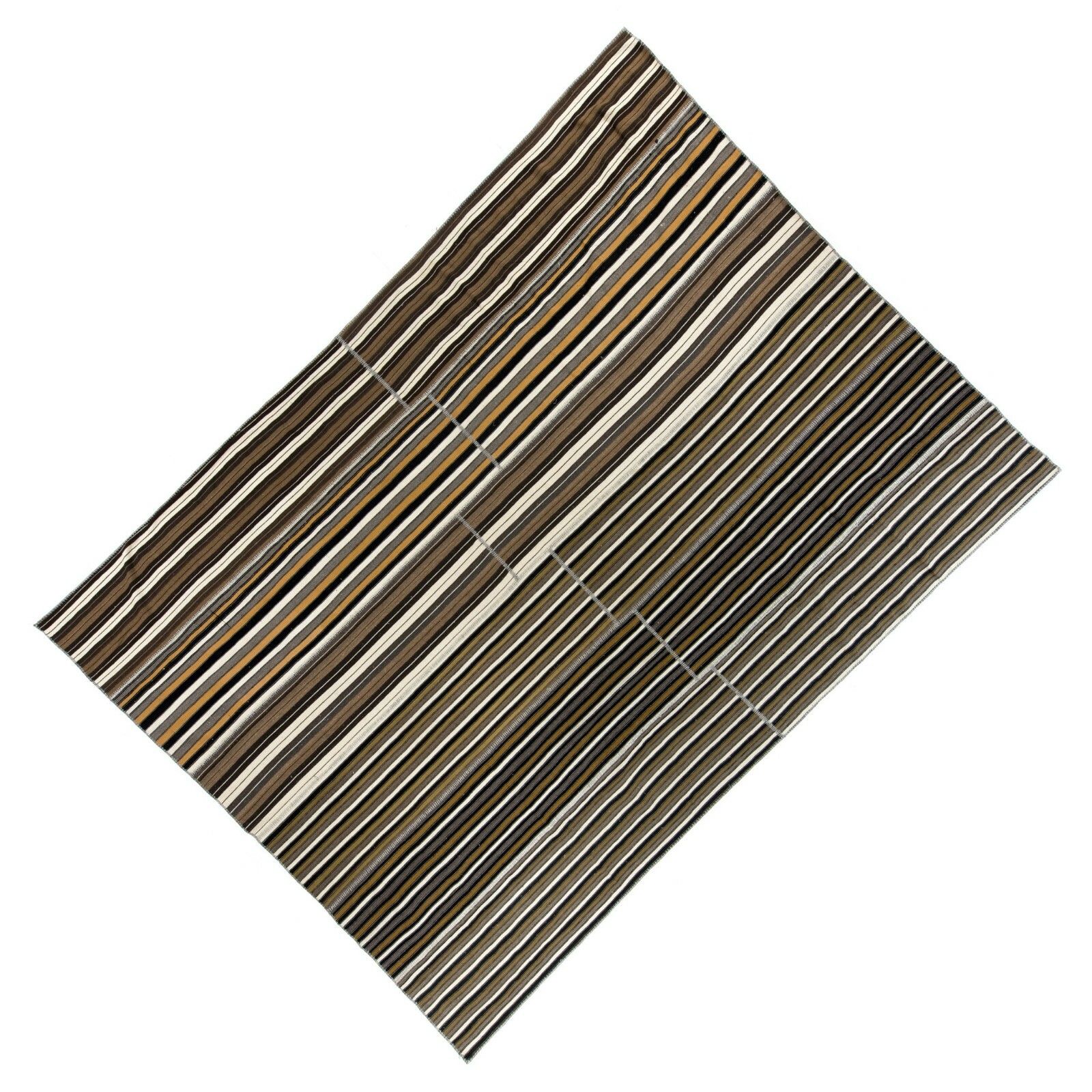 11x14.8 Ft Large Striped Nomadic Kilim. Flat Weave Floor Covering. photo 1866.0