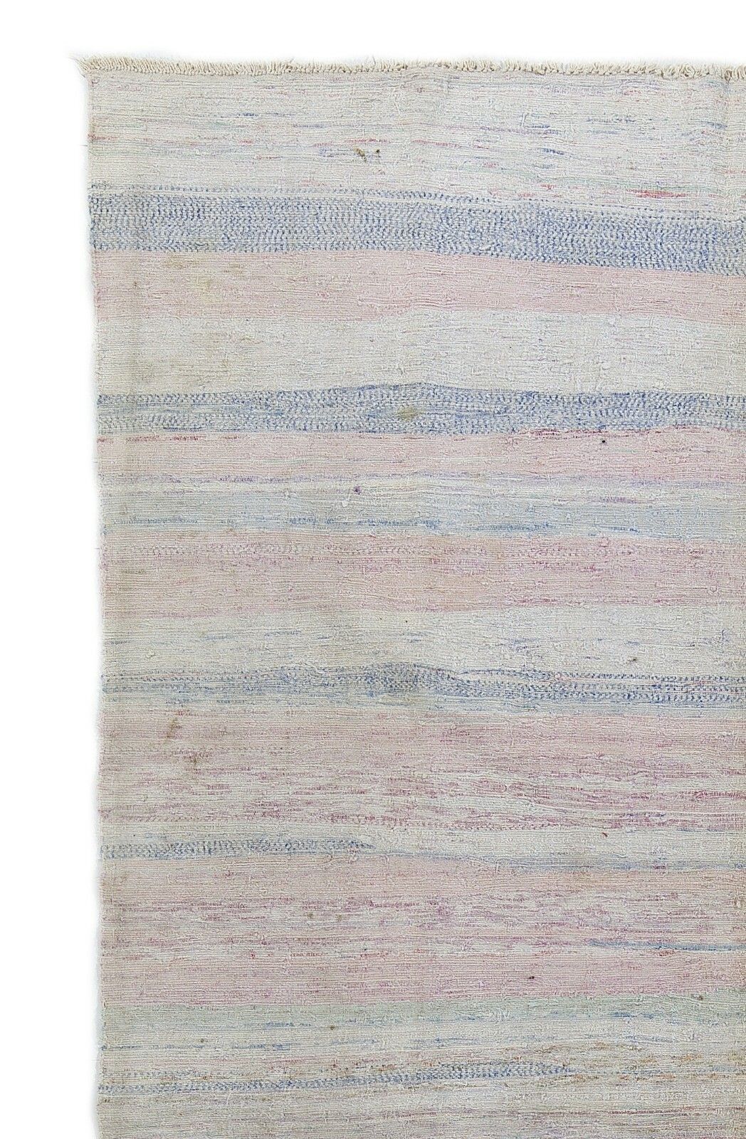 7x11 Ft Cotton Vintage Anatolian Kilim Rug In Soft Colors photo furniture