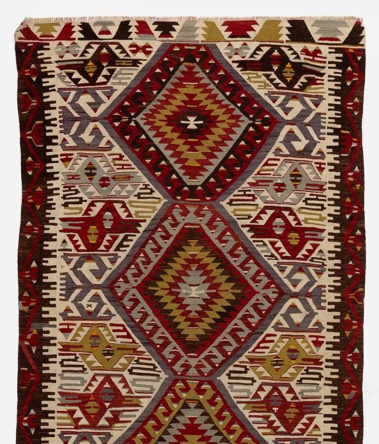 4.8x11 Ft Vintage Central Anatolian Runner Kilim, 100% Wool photo furniture