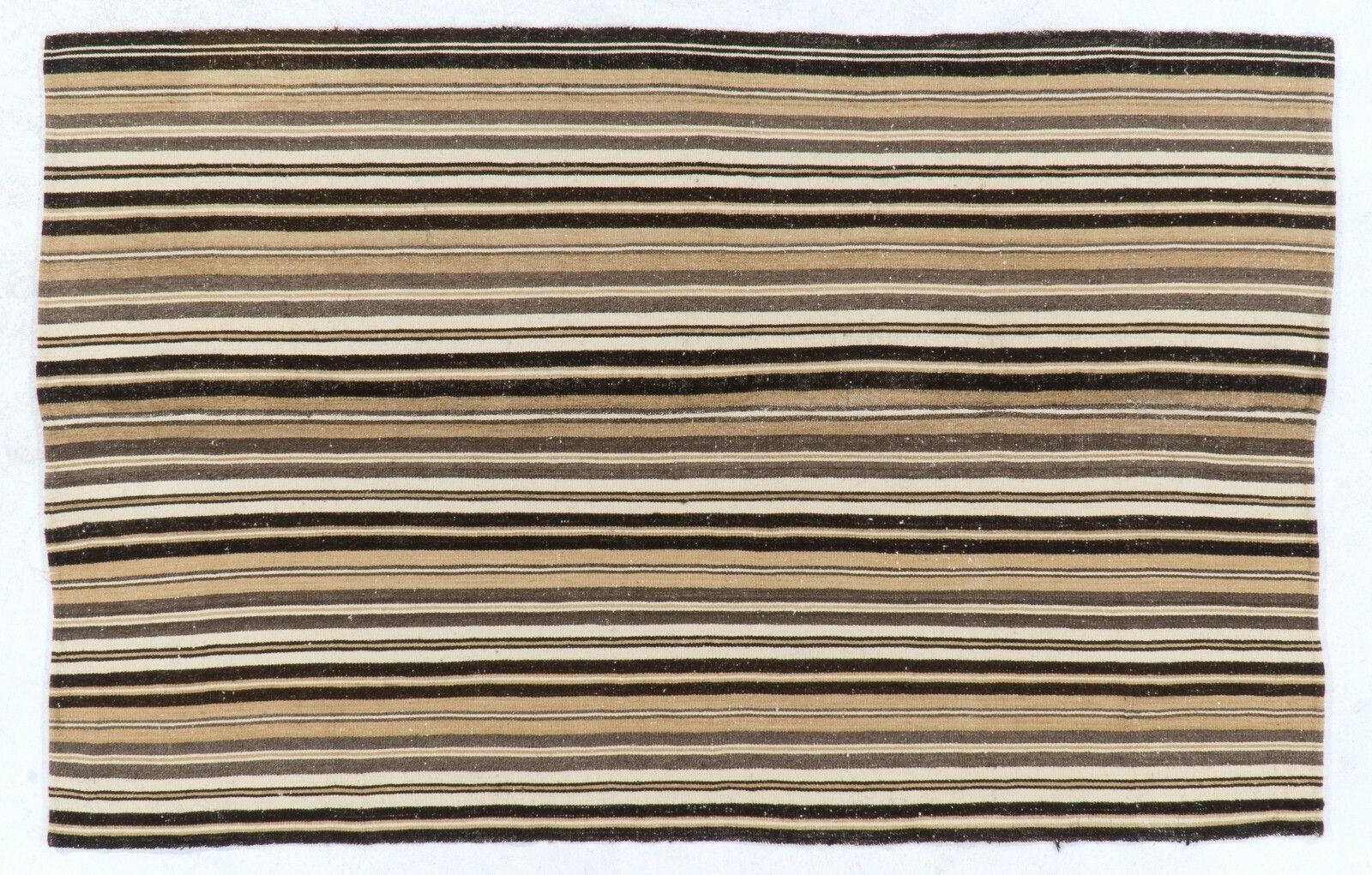 5.2x7.9 Ft Hand Woven Vintage Central Anatolian Kilim (Flat Weave), All Wool photo Textiles