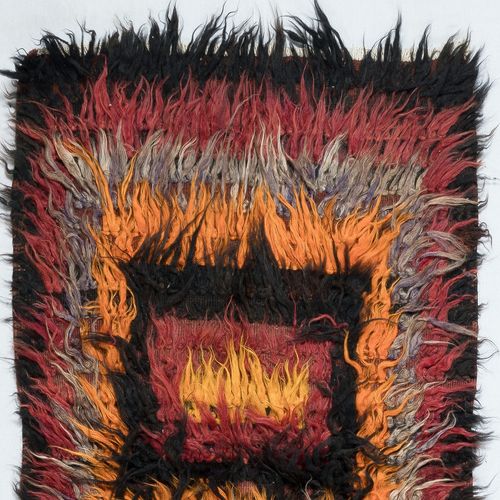 3x8.7 Ft Vintage Shag Pile Handmade Turkish Tulu Runner Rug Made Of Mohair Wool photo Textiles
