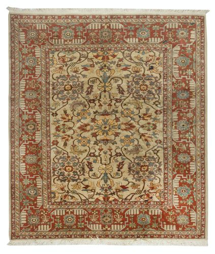 8x9.3 Ft Vintage Handmade Turkish Oushak Rug. 100% Wool. Excellent Condition