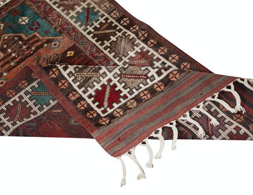 27x44 In Unique Vintage Handmade Turkish Accent Rug Made Of Wool photo for sale