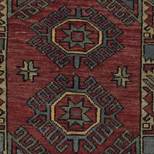 25x35 In One Of A Kind Vintage Handknotted Accent Rug In Dark Red photo 272.0