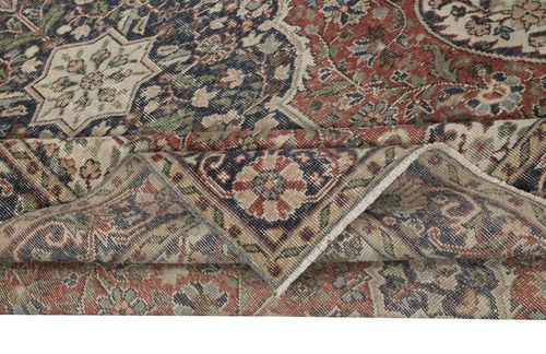 6.8x10.4 Ft Vintage Turkish Wool Area Rug. One Of A Kind Handmade Carpet photo for sale