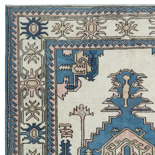 5.8x8.6 Ft One Of A Kind Vintage Handmade Turkish Area Rug. 100% Wool photo Textiles