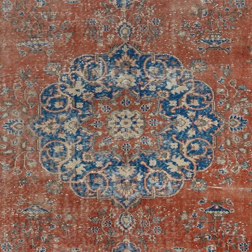 7.5x11.2 Ft Vintage Handmade Turkish Wool Area Rug. One Of A Kind Large Carpet photo 1308.0