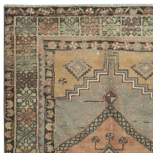 3.8x6.5 Ft Traditional Vintage Handmade Turkish Oriental Rug. 100% Wool photo Textiles