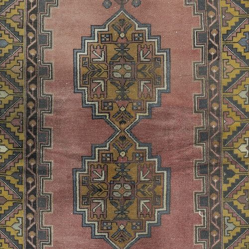 4x7.3 Ft Vintage Handmade Turkish Oriental Rug For Tribal Interiors. All Wool photo 504.0