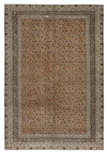 6.6x9.4 Ft Vintage Handmade Turkish Area Rug With Floral Design