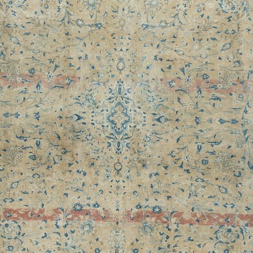 9.2x13 Ft One Of A Kind Vintage Beige Large Area Rug, Handmade Turkish Carpet photo 2615.0