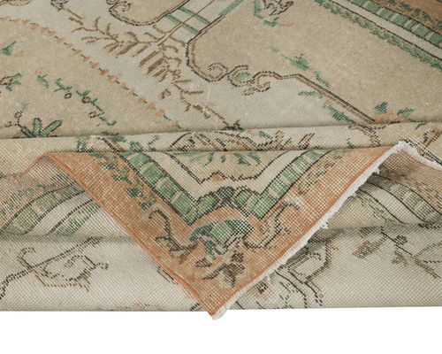 5.4x8.8 Ft French Aubusson Inspired Vintage Handmade Turkish Wool Area Rug photo for sale