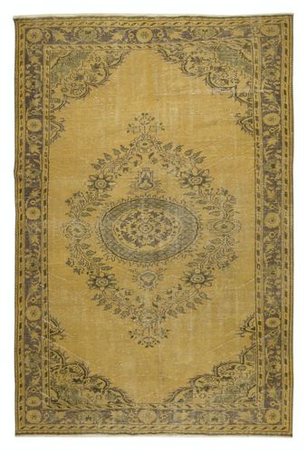 6.7x10 Ft Vintage Farmhouse Decor Area Rug. Rustic Handmade Turkish Carpet