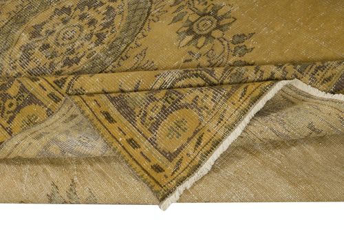 6.7x10 Ft Vintage Farmhouse Decor Area Rug. Rustic Handmade Turkish Carpet photo for sale