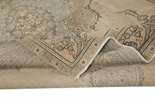 9.4x12.8 Ft One Of A Kind 1960s Turkish Large Rug. Rustic Handmade Large Carpet photo for sale