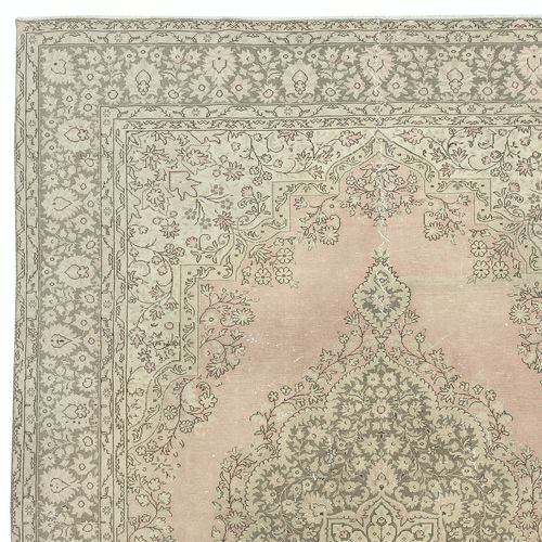 6.8x10.5 Ft One Of A Pair Vintage Area Rug. Handmade Turkish Carpet photo Textiles