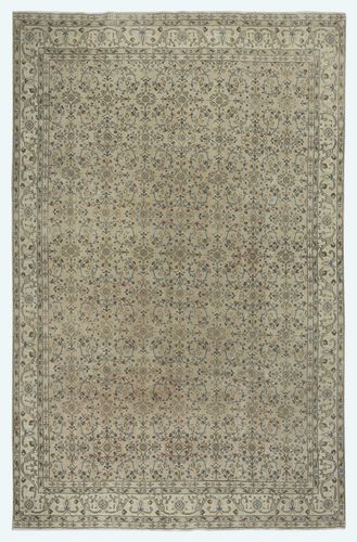 8x12.2 Ft One Of A Kind Vintage Rug. Handmade Turkish Carpet With Floral Design