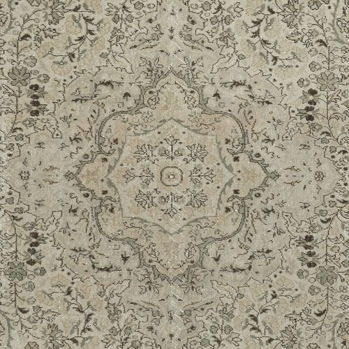 8.3x12 Ft One Of A Kind 1960s Beige Area Rug, Sun Faded Handmade Turkish Carpet photo 2180.0