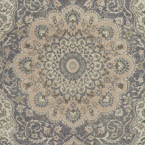 7x10.5 Ft Vintage Handmade Turkish Wool Area Rug In Soft, Muted Colors photo 1086.0