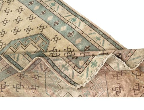 34x62 In Mid Century Handmade Turkish Accent Rug Made Of Wool photo for sale