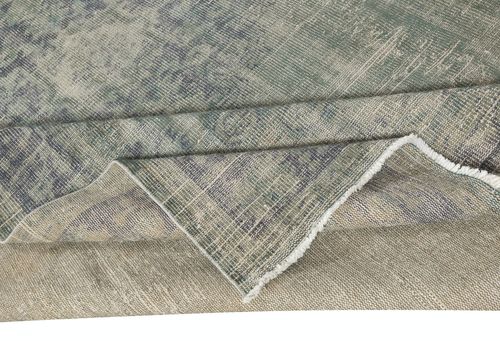 7.4x10.5 Ft Blue Area Rug For Contemporary Interiors, Handmade In Turkey photo for sale