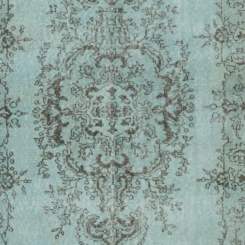3.8x7 Ft Light Blue Accent Rug With Medallion Design. Hand Knotted In Turkey photo 226.0