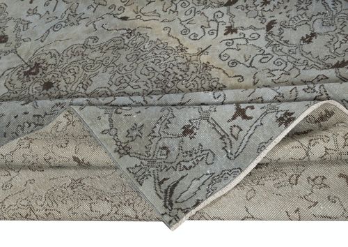 6x8.3 Ft Modern Light Area Rug In Blue, Hand Woven And Hand Knotted In Turkey photo for sale