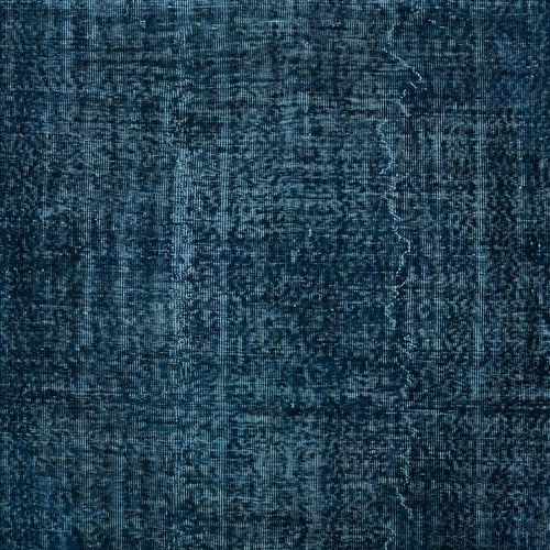 5.3x8.4 Ft Modern Handmade Turkish Area Rug Over Dyed In Solid Navy Blue Color photo 380.0