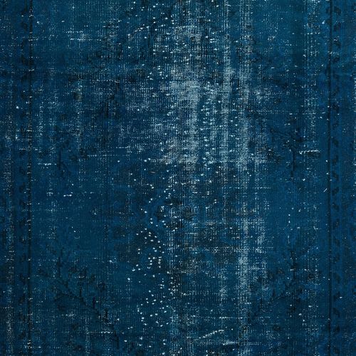 4.7x7.7 Ft Modern Area Rug In Solid Navy Blue, Hand Knotted In Turkey photo 307.0