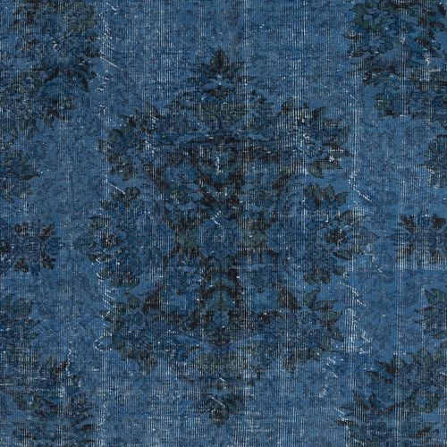6x8.5 Ft Blue Area Rug For Contemporary Interiors, Handmade In Turkey photo 428.0