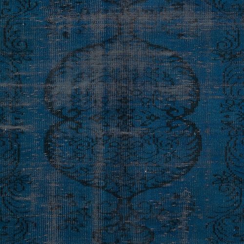 6x9.2 Ft Navy Blue Color Handmade Turkish Area Rug For Contemporary Interiors photo 472.0