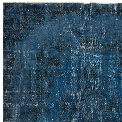 5.2x8.7 Ft Blue Area Rug For Contemporary Interiors, Handmade In Turkey photo Textiles