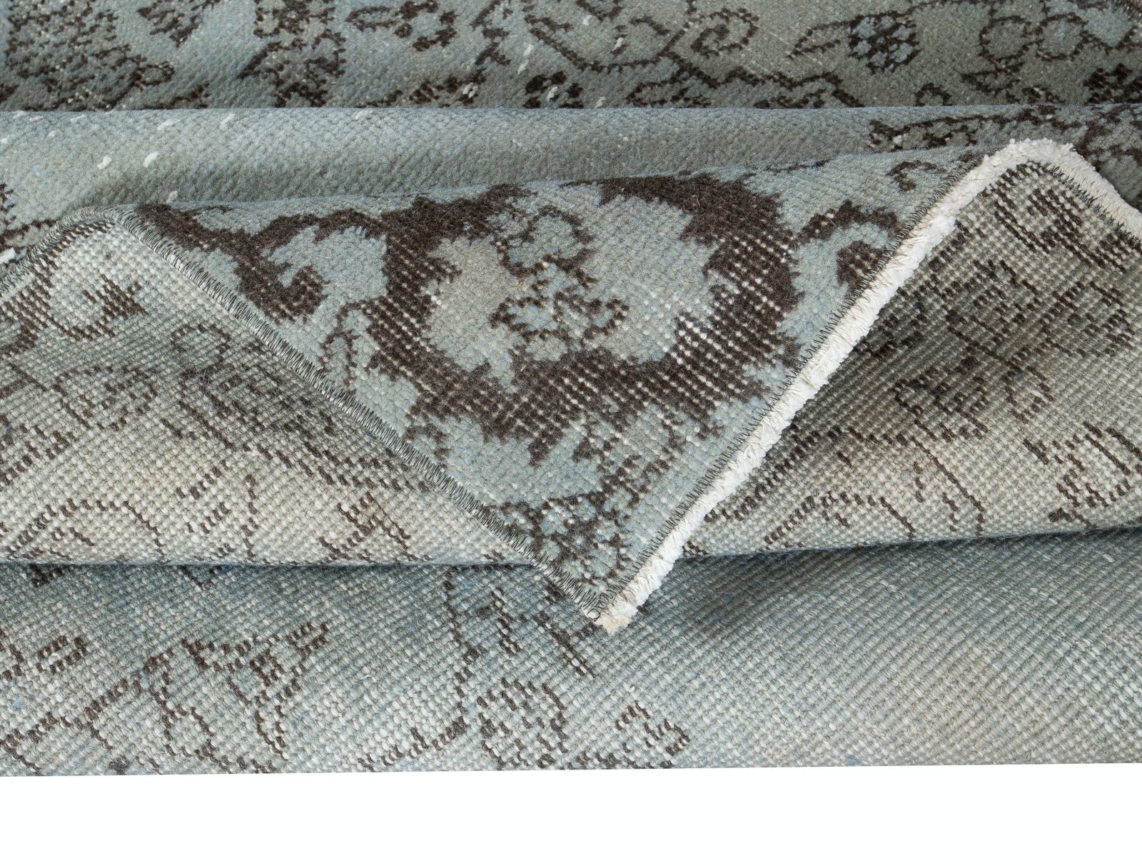 4x7 Ft Turkish Handmade Floral Accent Rug In Sky Blue, Great 4 Modern Interiors photo for sale