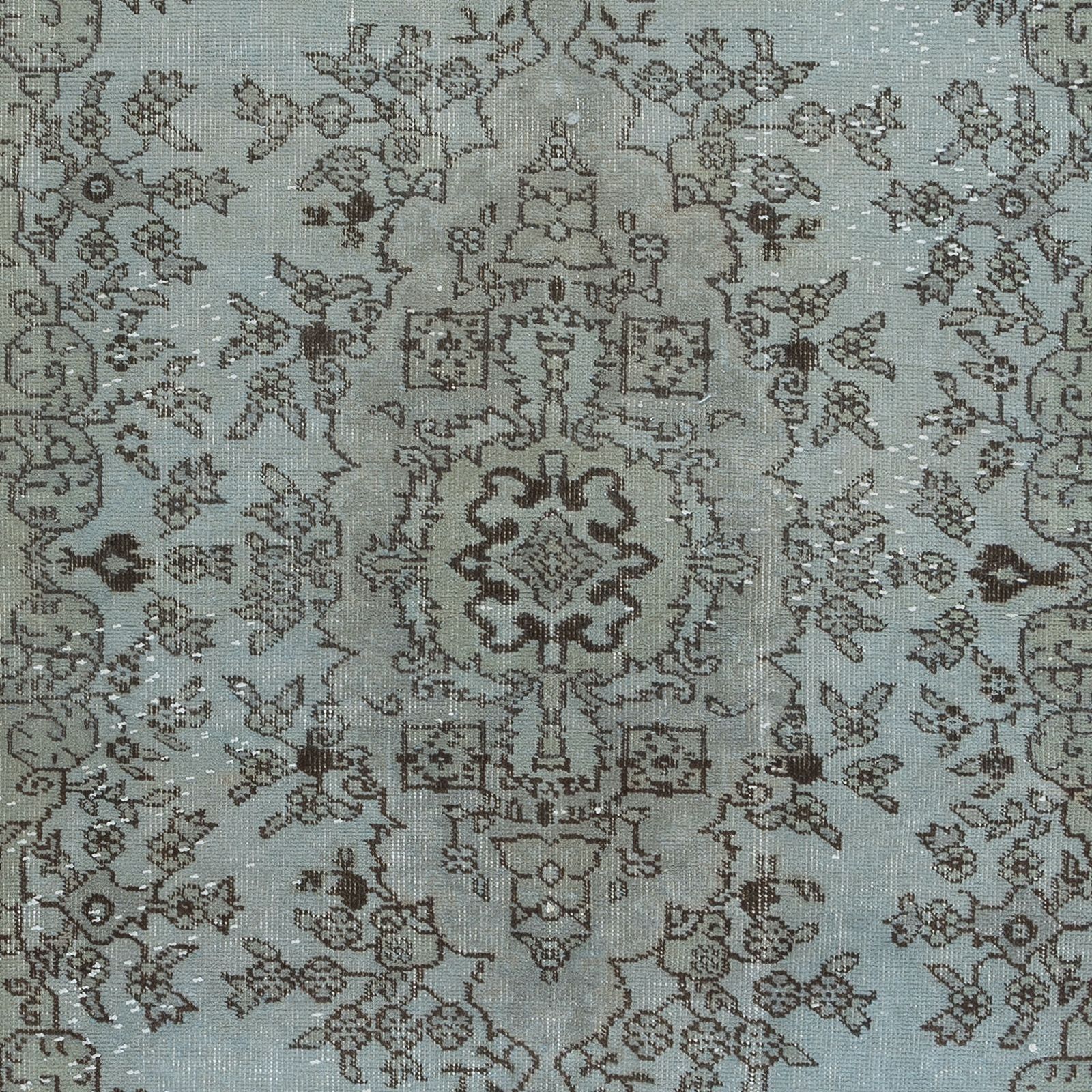 4x7 Ft Turkish Handmade Floral Accent Rug In Sky Blue, Great 4 Modern Interiors photo 336.0