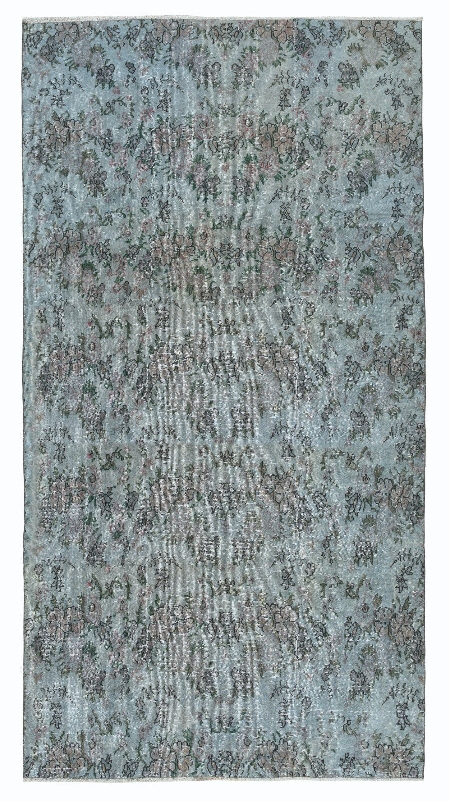 5x9 Ft Modern Handmade Turkish Rug In Light Blue, Sky Blue Living Room Carpet