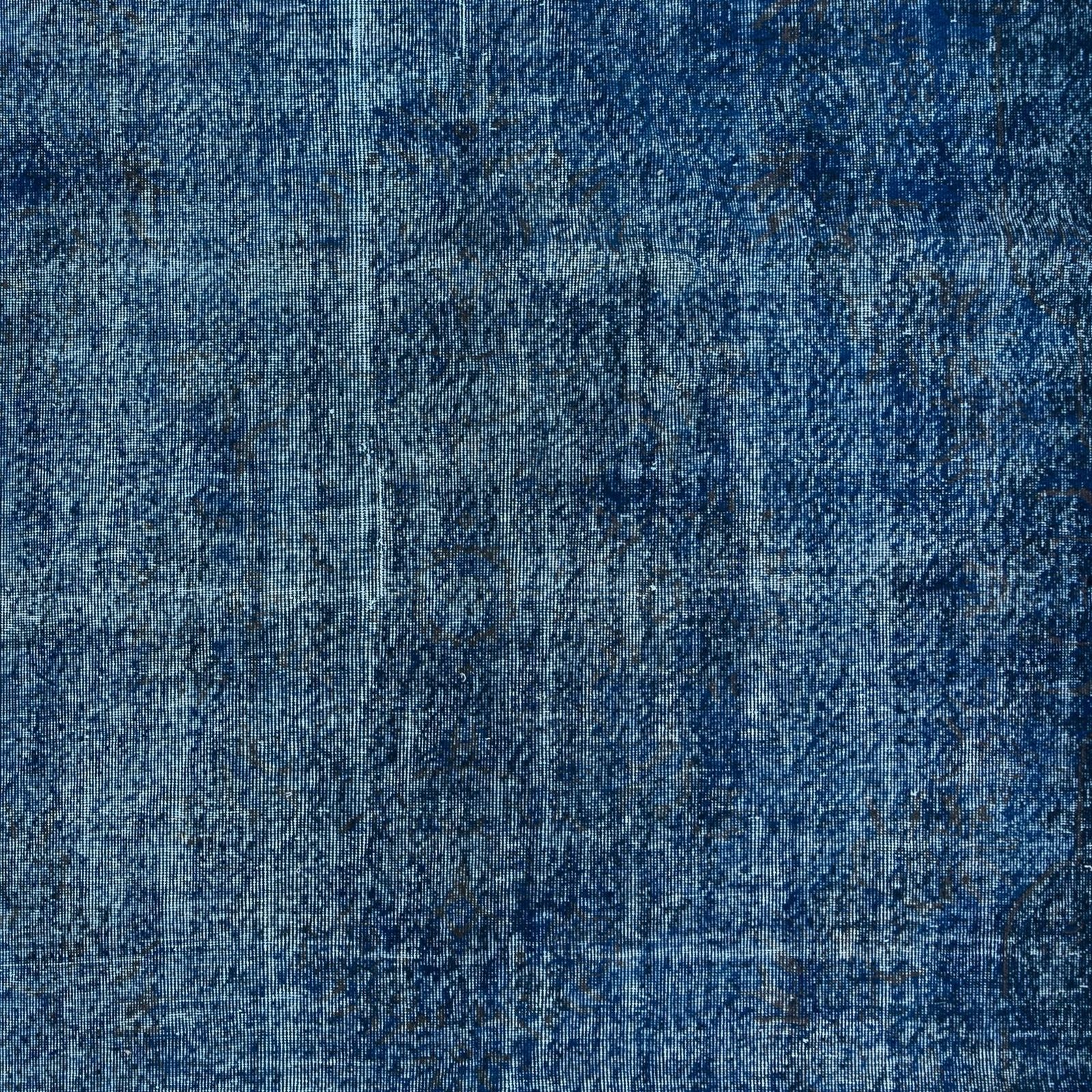 6.2x9.7 Ft Blue Handmade Room Size Rug, Upcycled Turkish Carpet, Floor Covering photo 407.0