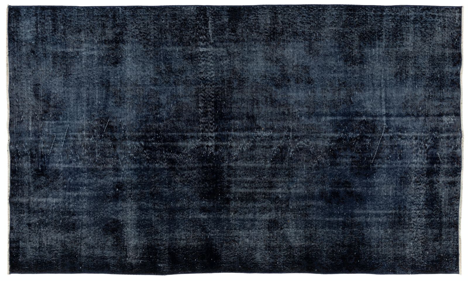 5.6x9.6 Ft Distressed Handmade Vintage Anatolian Area Rug Re Dyed In Navy Blue photo furniture