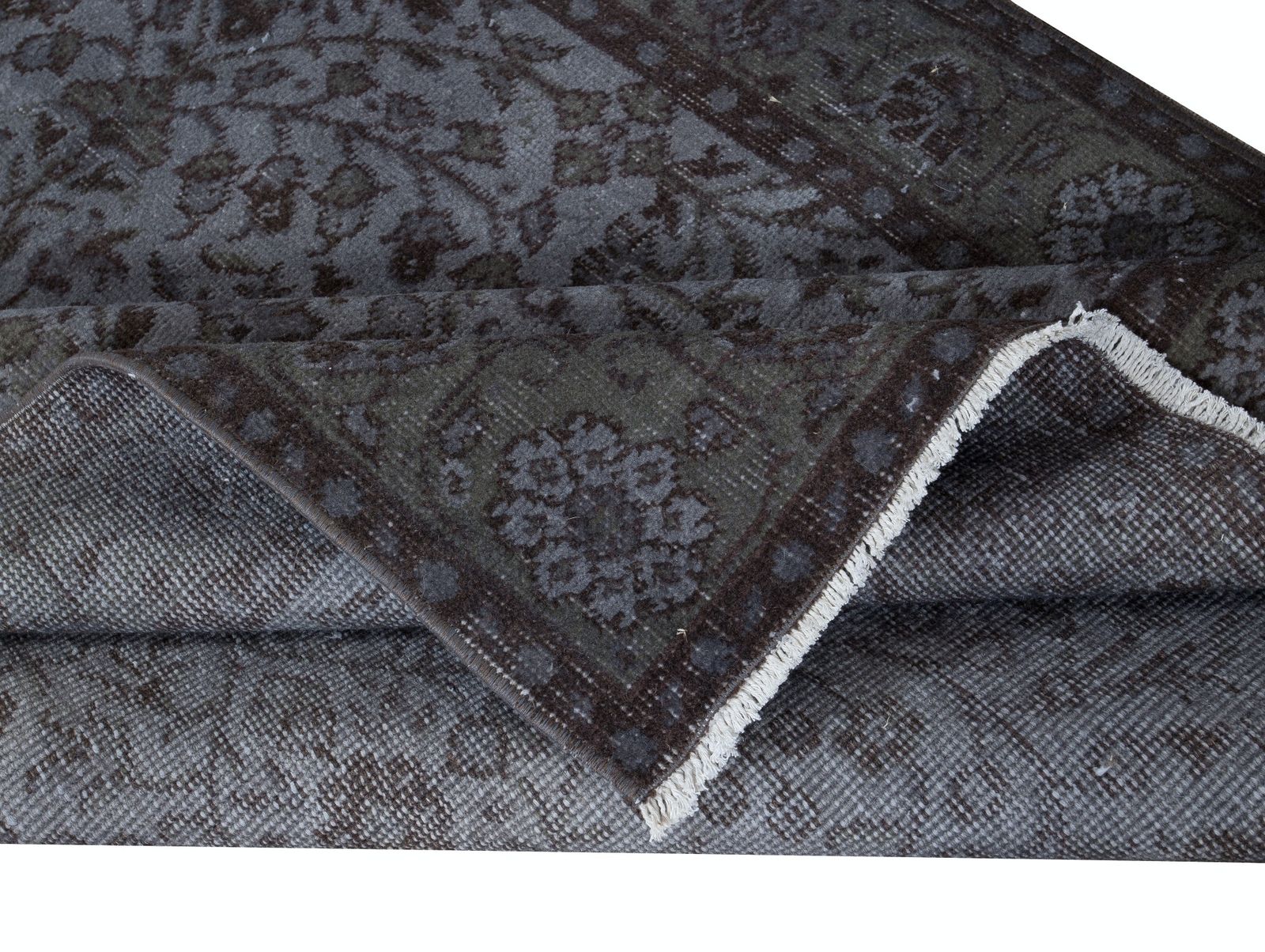 4x7 Ft Dark Gray Modern Area Rug, Handwoven And Handknotted In Isparta, Turkey photo for sale