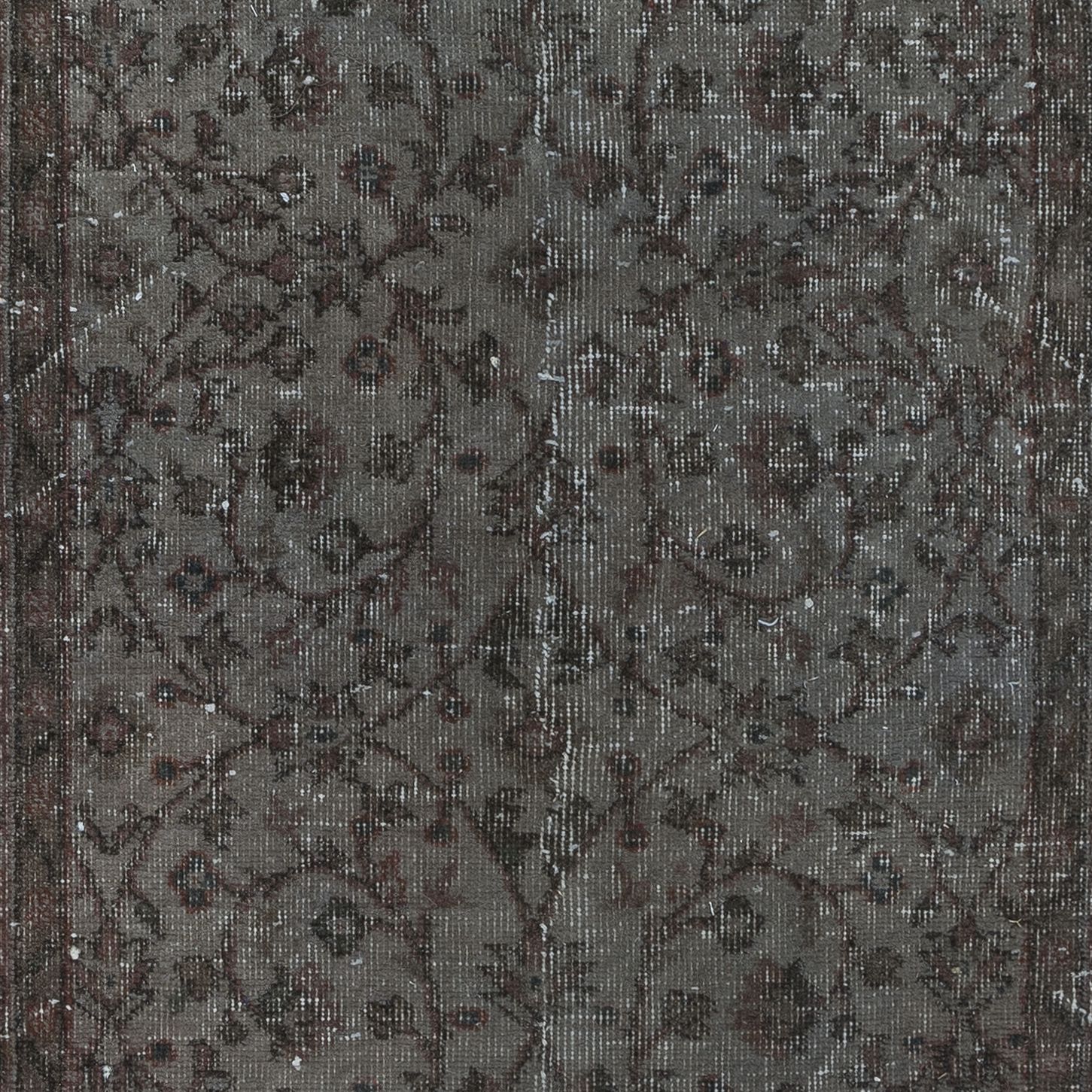 3.7x6.8 Ft Handmade Turkish Rug In Dark Gray, Great 4 Modern Interiors photo 212.0