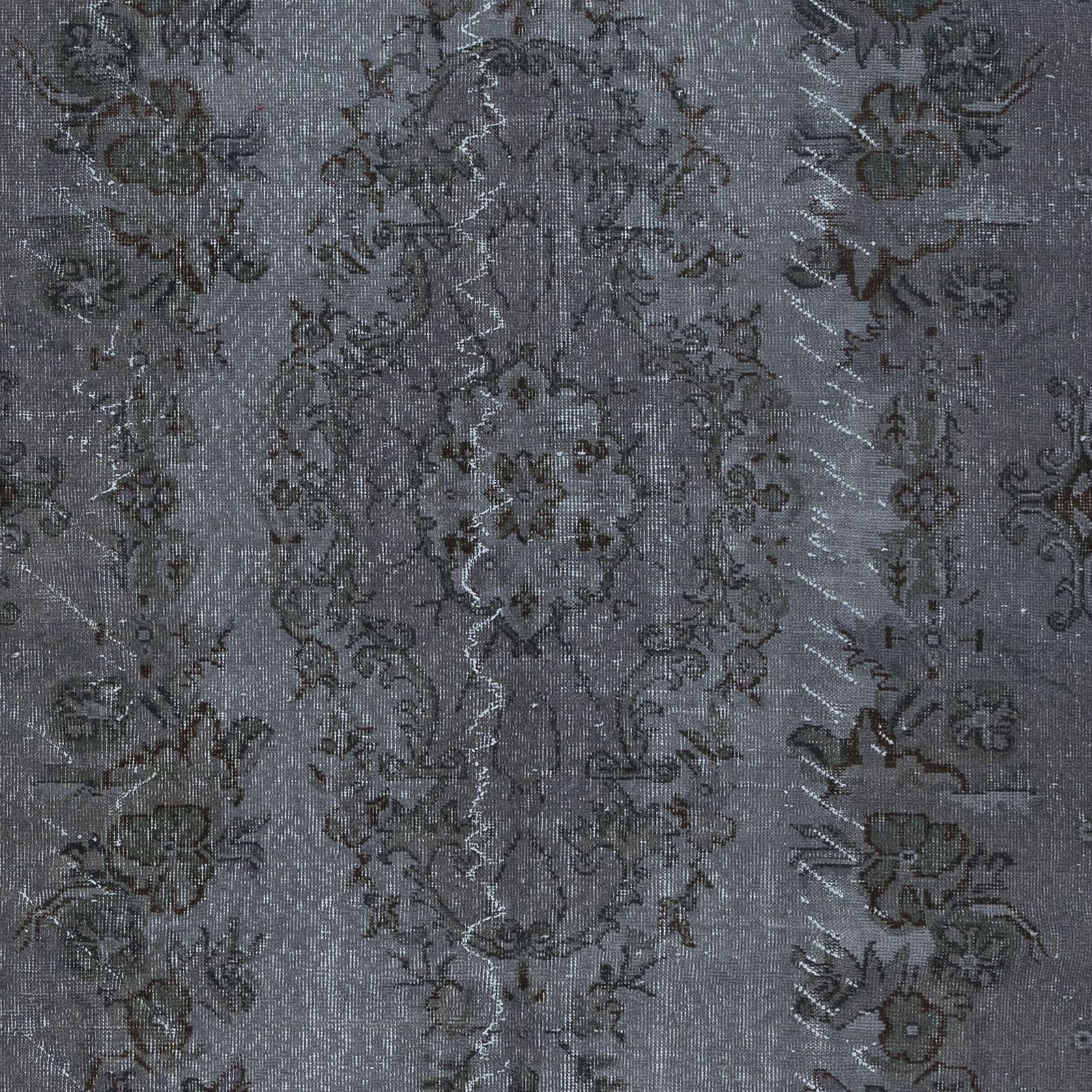 5.4x9.6 Ft Gray Handmade Turkish Rug With Medallion, Ideal For Modern Interiors photo 355.0