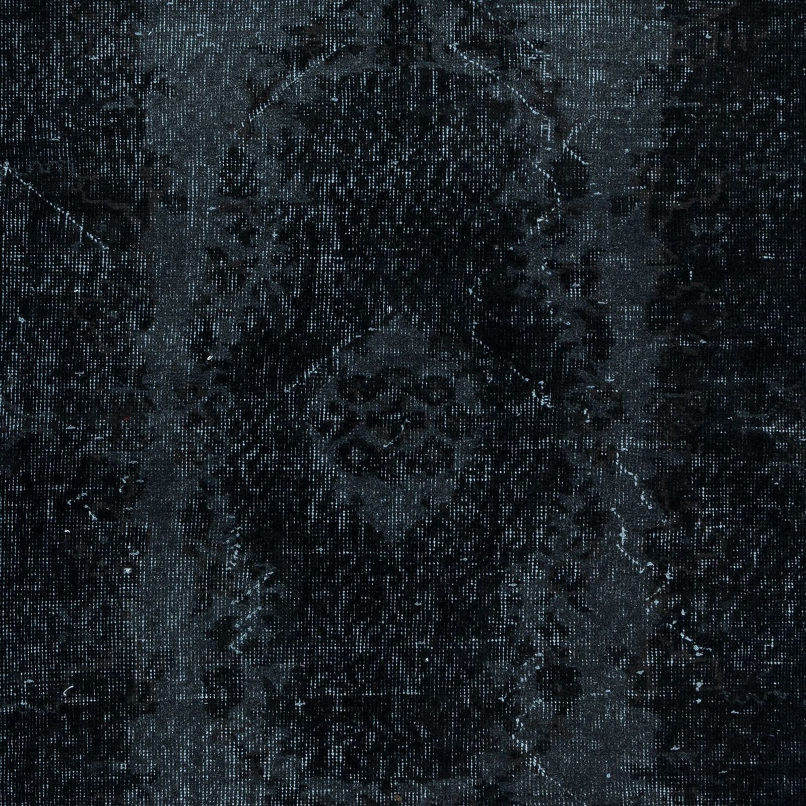 3.8x6.6 Ft Charcoal Gray & Black Living Room Rug, Modern Handmade Turkish Carpet photo 170.0