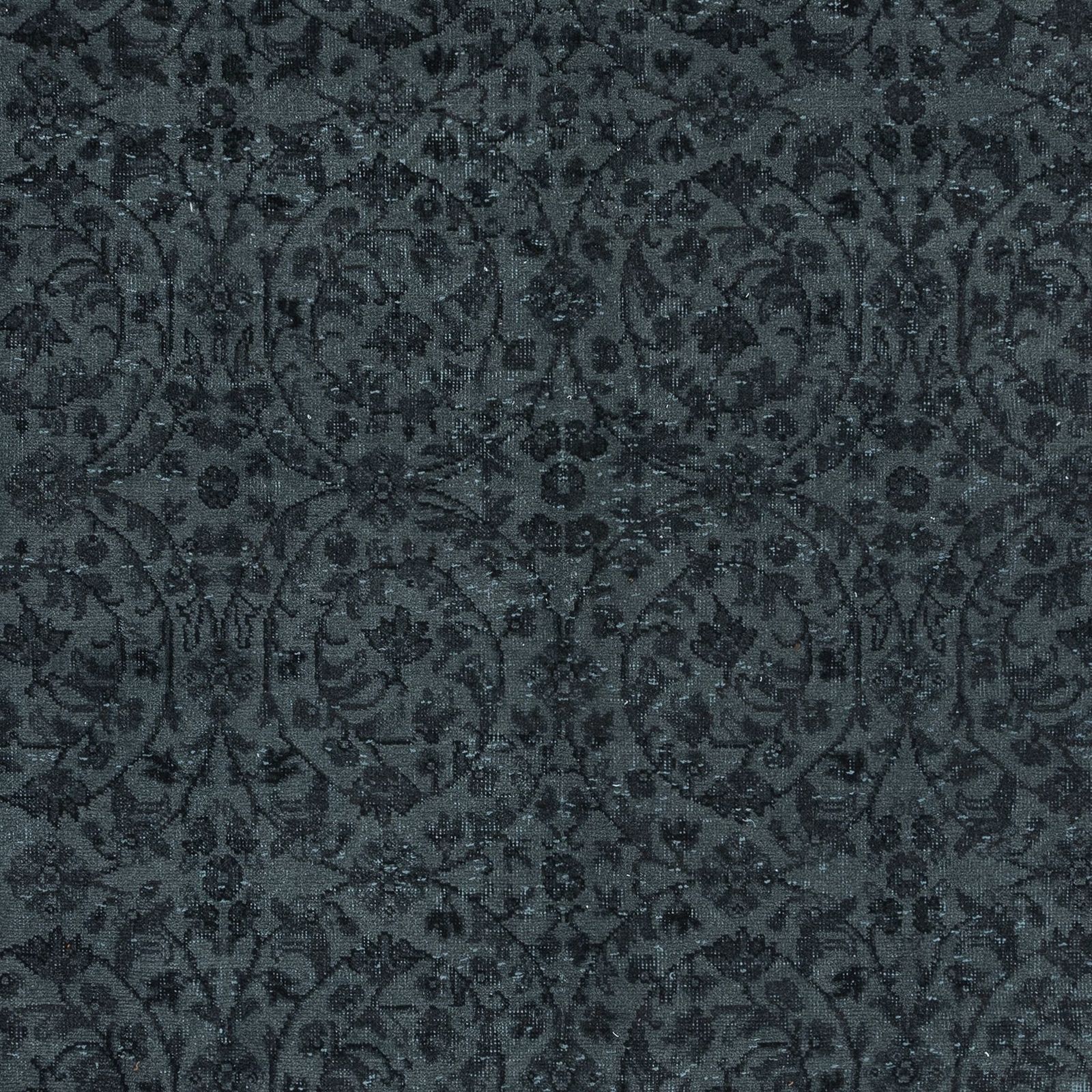 4.7x8.8 Ft Floral Area Rug In Black & Gray, Handknotted And Handwoven In Turkey photo 356.0