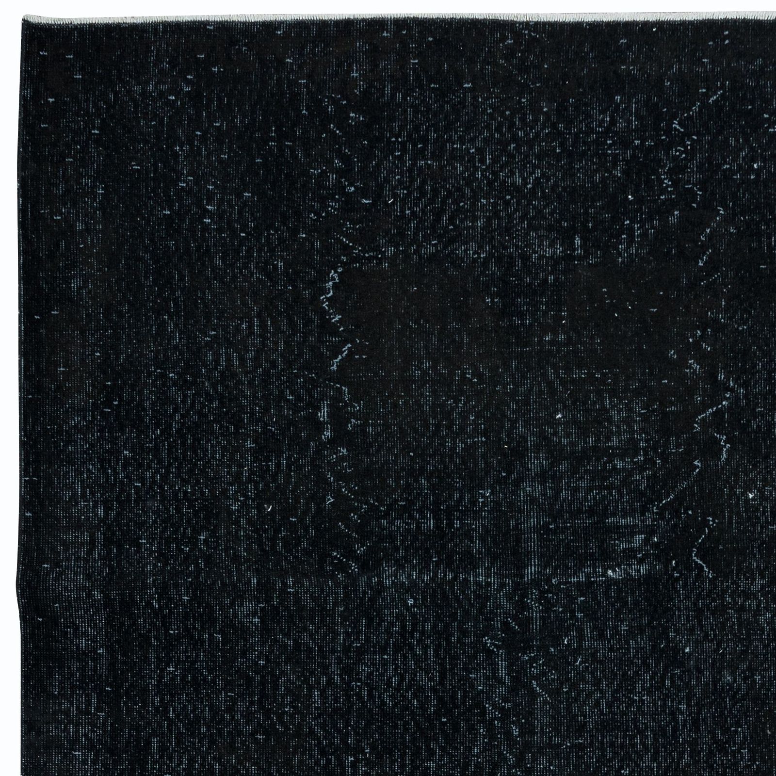 5.4x9 Ft Plain Black Area Rug, Handknotted And Handwoven In Turkey photo Textiles