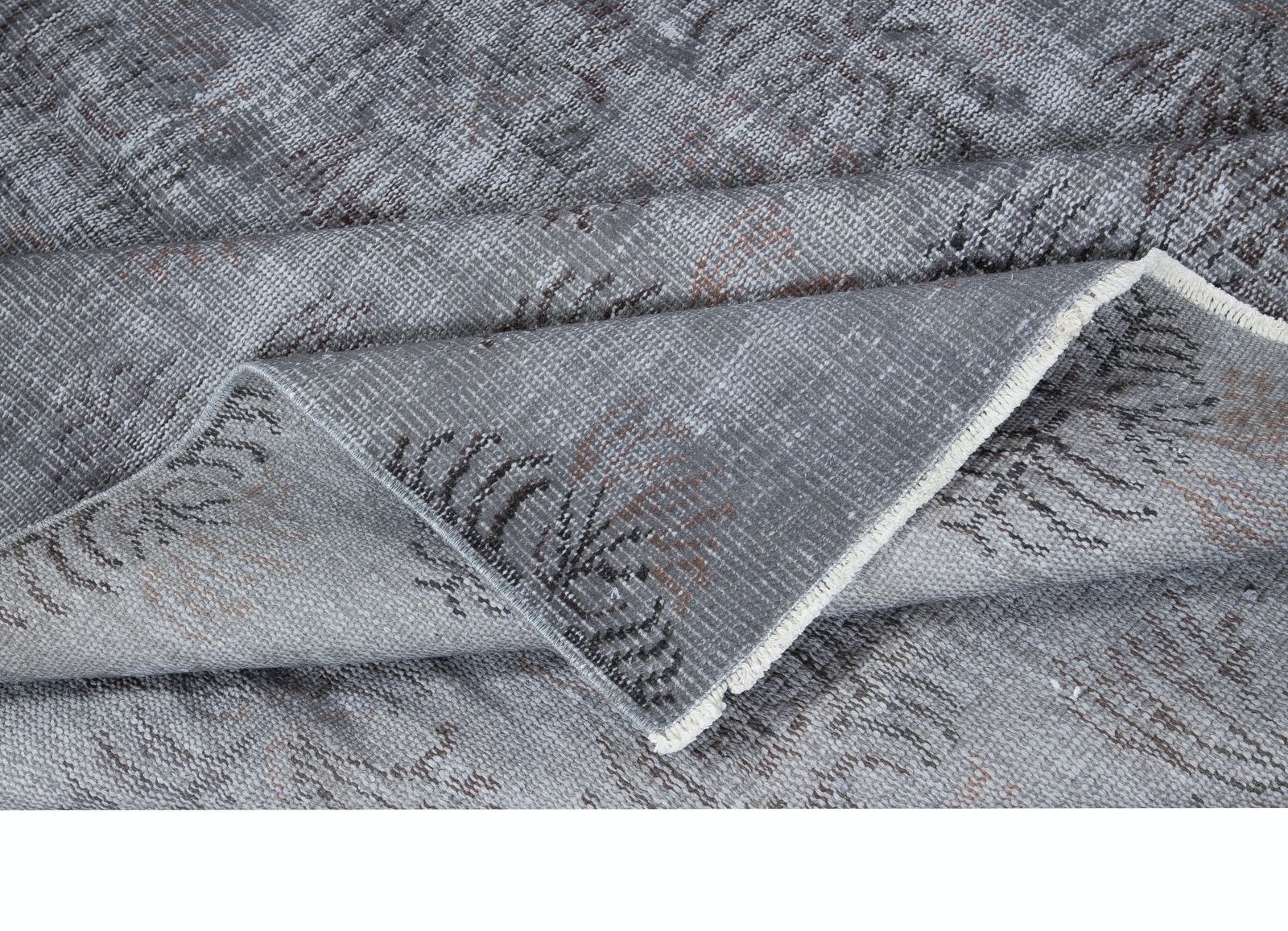 5.6x9 Ft Handmade Gray Rug For Entryway. Modern Turkish Carpet For Living Room photo for sale