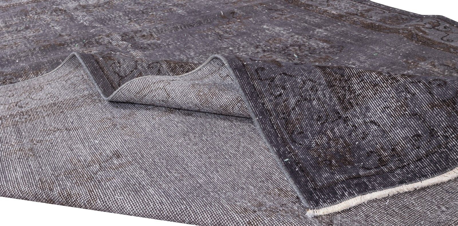 7x10.7 Ft Modern Gray Area Rug For Living Room, Handmade Upcycled Turkish Carpet photo furniture