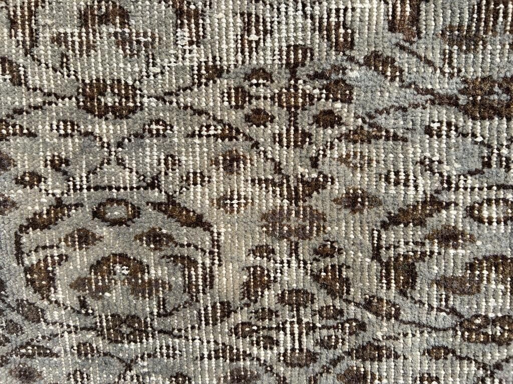 Textiles 5.7x9 Ft Mid Century Floral Patterned Rug In Gray & Brown, Handknotted In Turkey photo