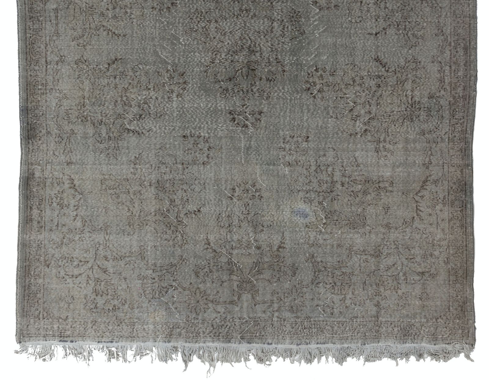 7.6x11.4 Ft Large Vintage Turkish Rug Redyed In Gray For Contemporary Interiors photo furniture