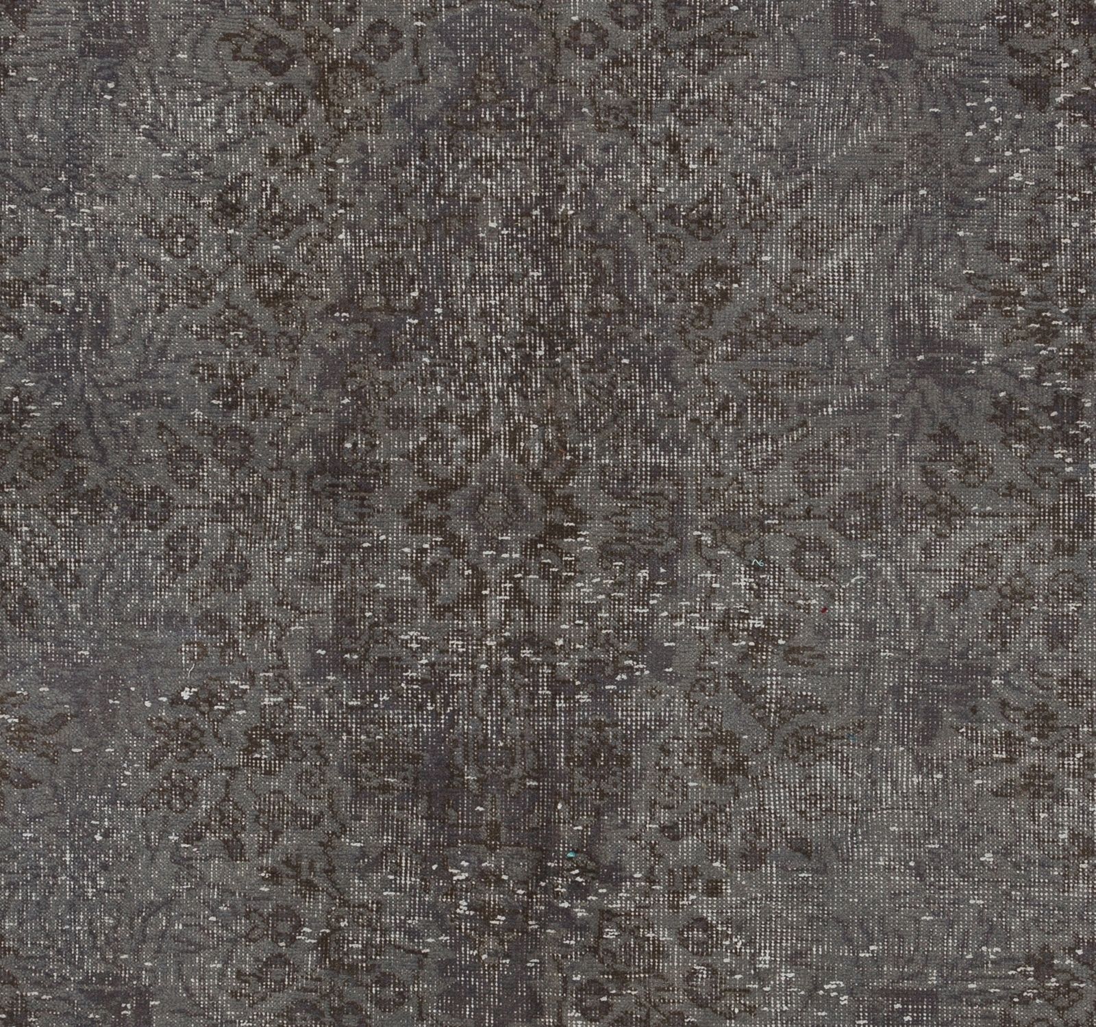 5.4x10 Ft Vintage Area Rug Overdyed In Gray, Handknotted In Turkey photo 455.0