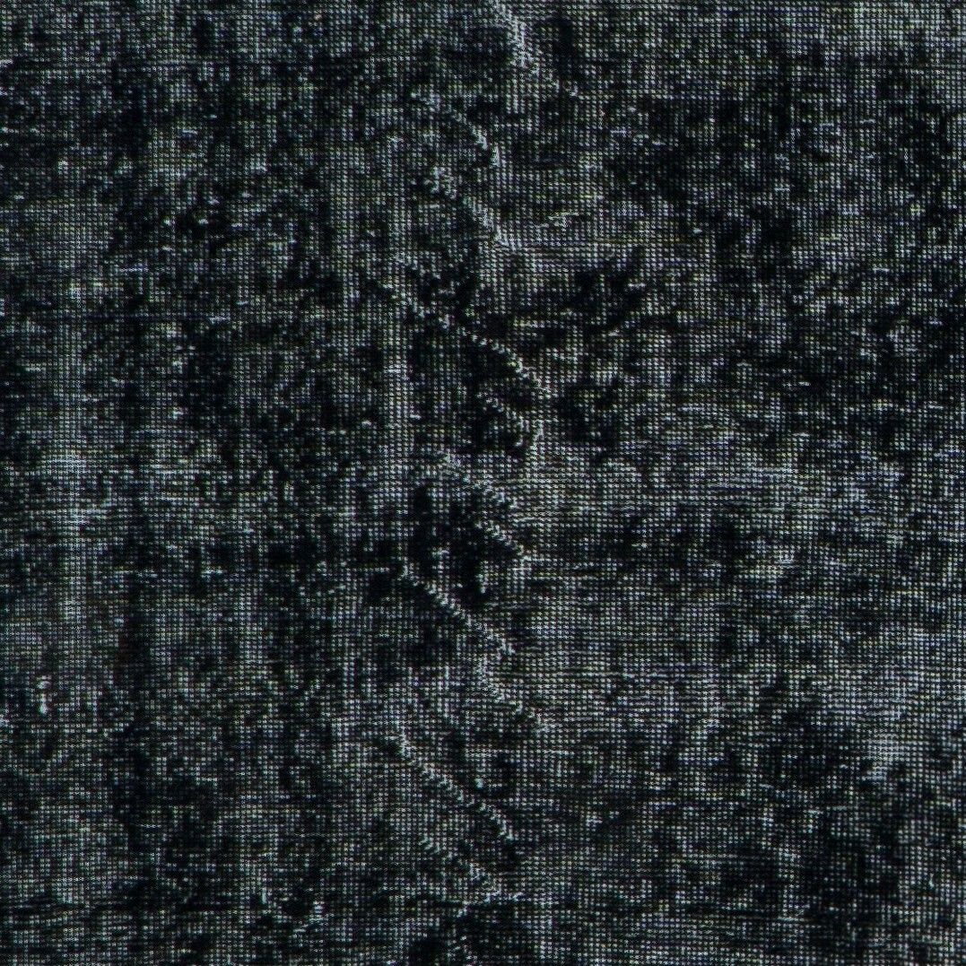 3.7x6.6 Ft Modern Accent Rug Overdyed In Solid Black, Handknotted In Turkey photo Textiles