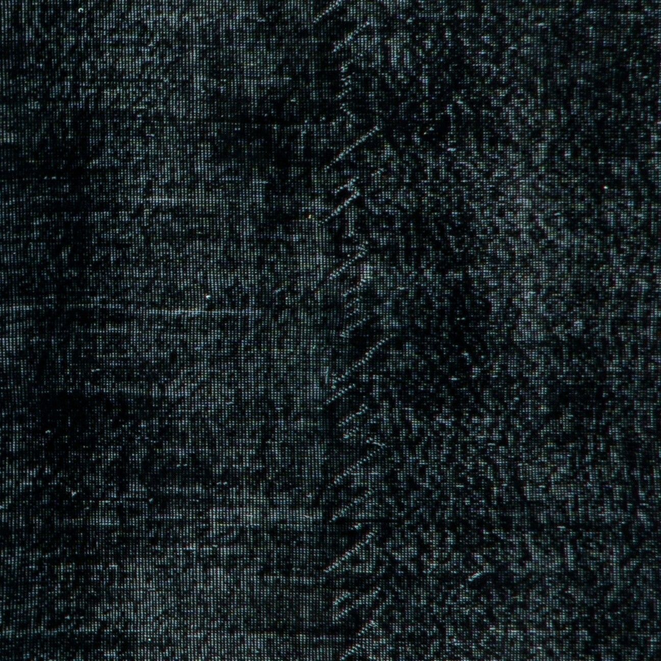 4x6.7 Ft Contemporary Black Accent Rug, Upcycled Woolen Handmade Turkish Carpet photo Textiles